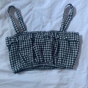 checkered crop top